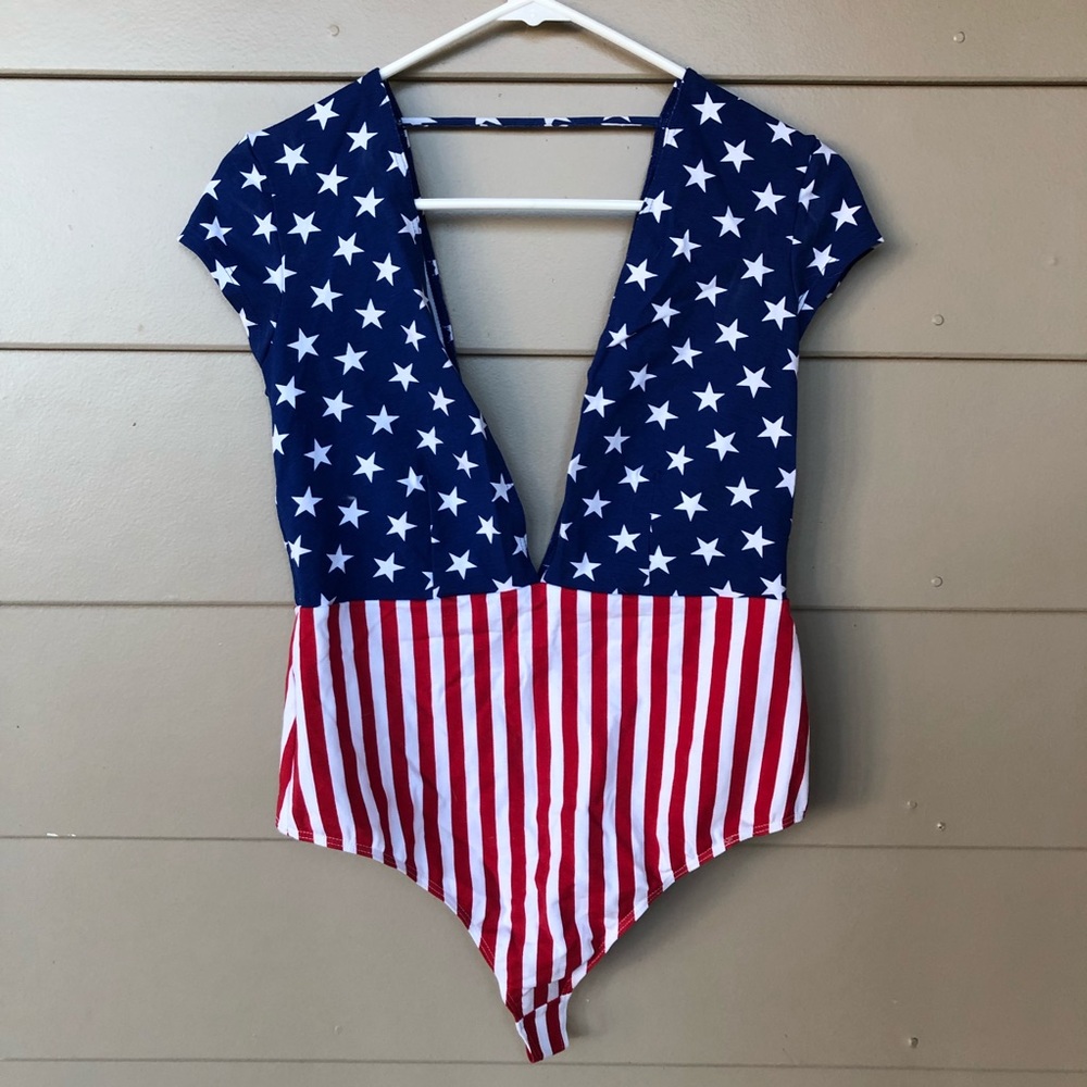Patriotic onesie American Apparel